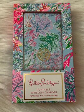 LILLY PULITZER Cay To My Heart Portable Wireless Charger